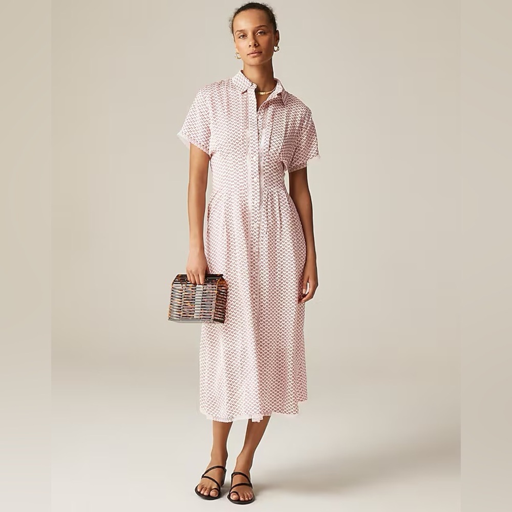 J. Crew Wren lace trim dress, glossy floral, 10 NWT